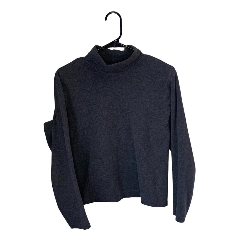 Valerie Stevens Womens Grey Turtleneck